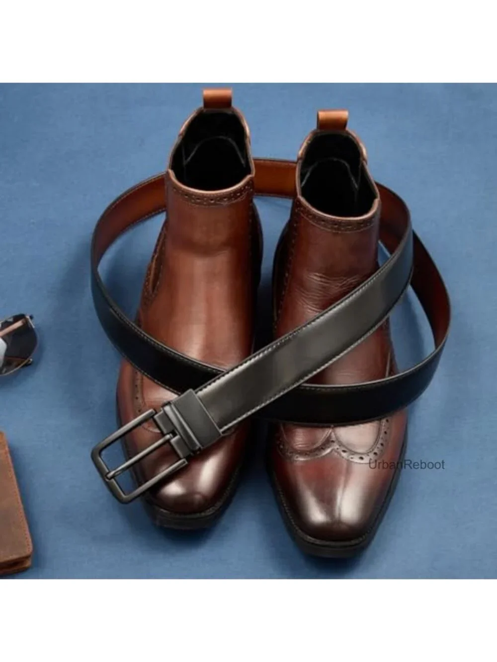 Men's Reversible Leather Dress Belt 1.25